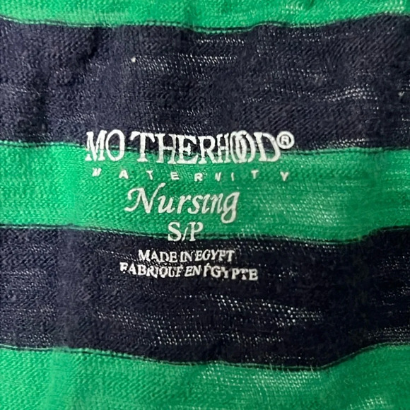 Motherhood Maternity Green and Navy Striped Nursing Tank - size Small - Picture 7 of 8